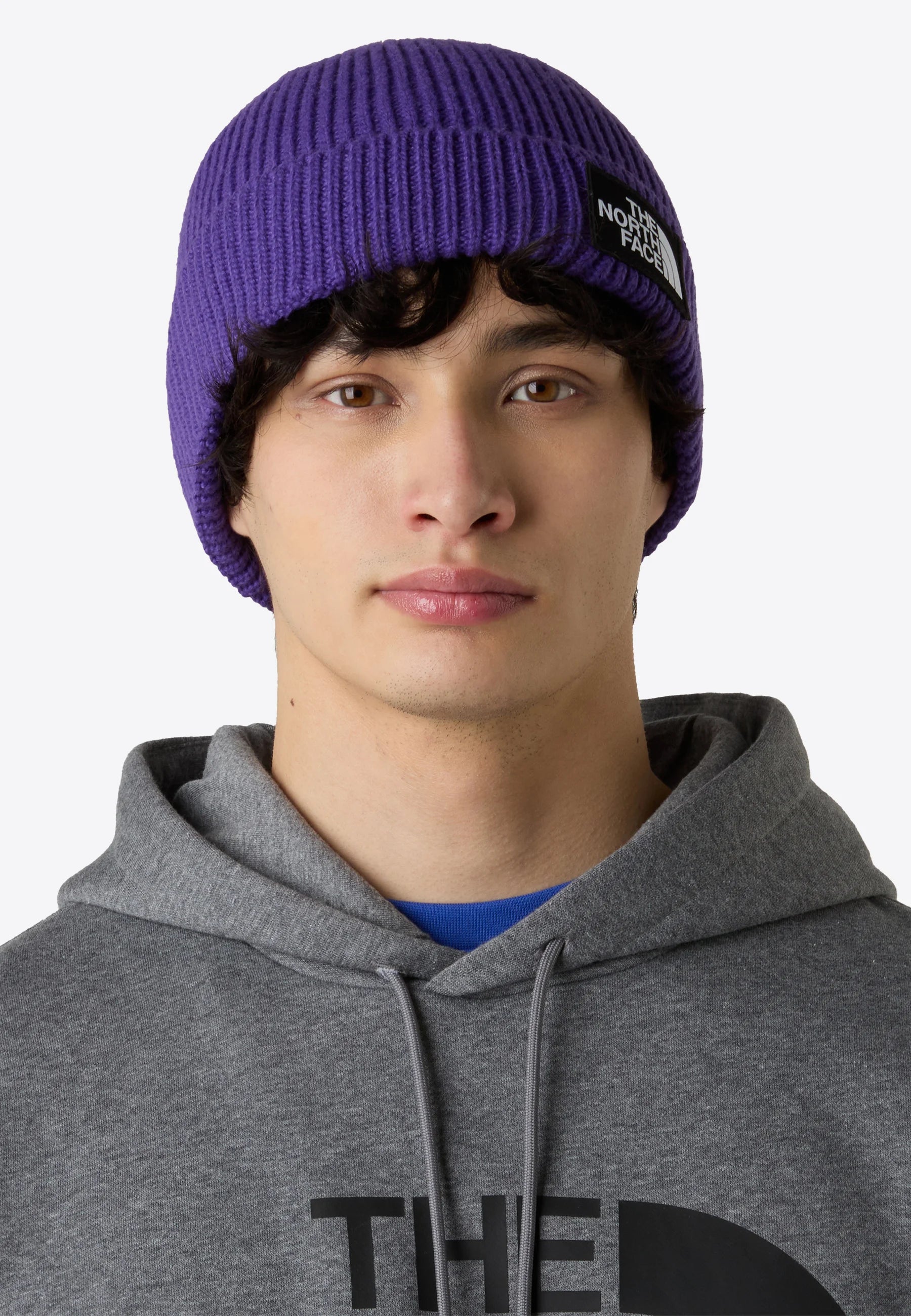 THE NORTH FACE Cuffed Beanie with Box Logo - PEAK PURPLE