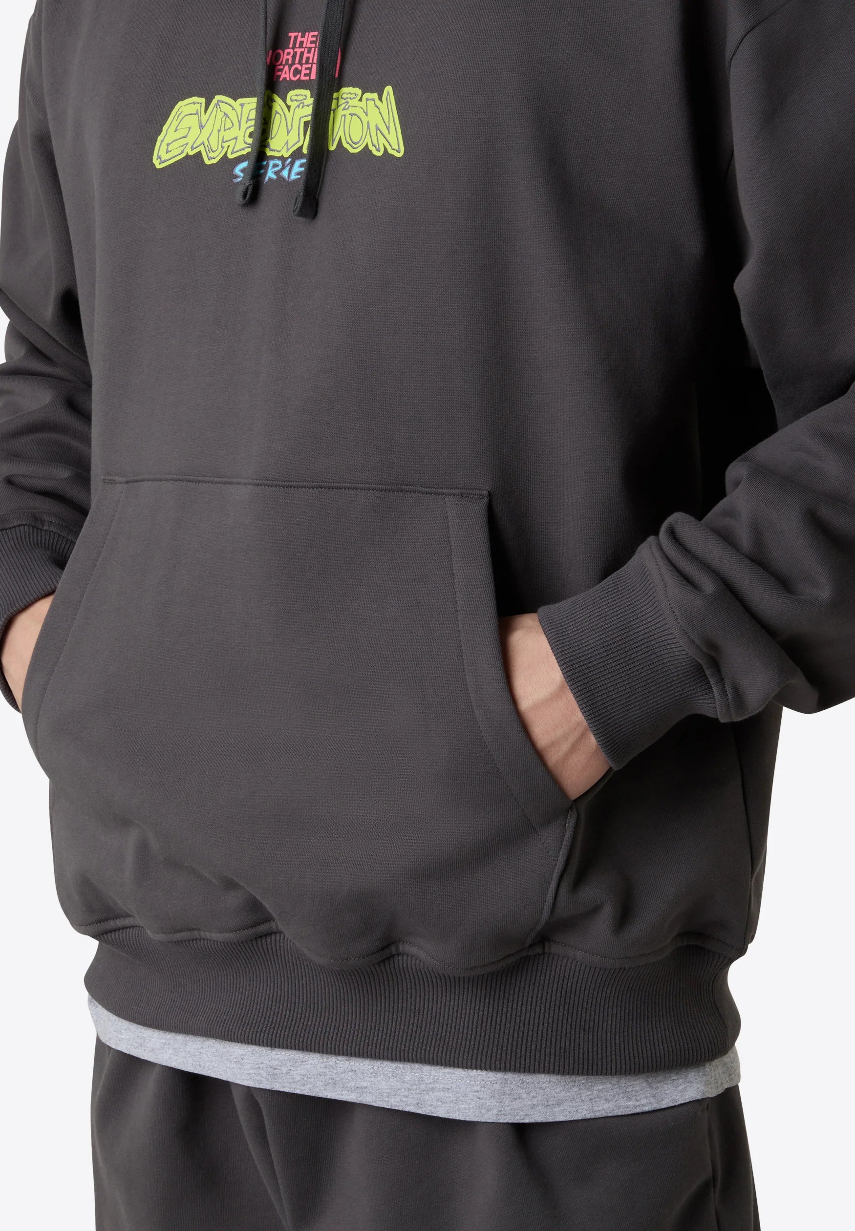 THE NORTH FACE U Expedition Celebration Oversized Hoodie - ANTHRACITE GRAY