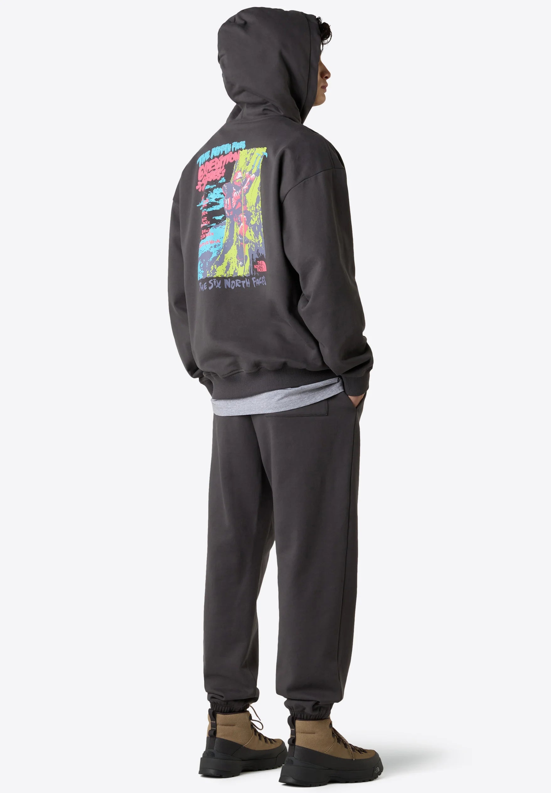 THE NORTH FACE U Expedition Celebration Oversized Hoodie - ANTHRACITE GRAY