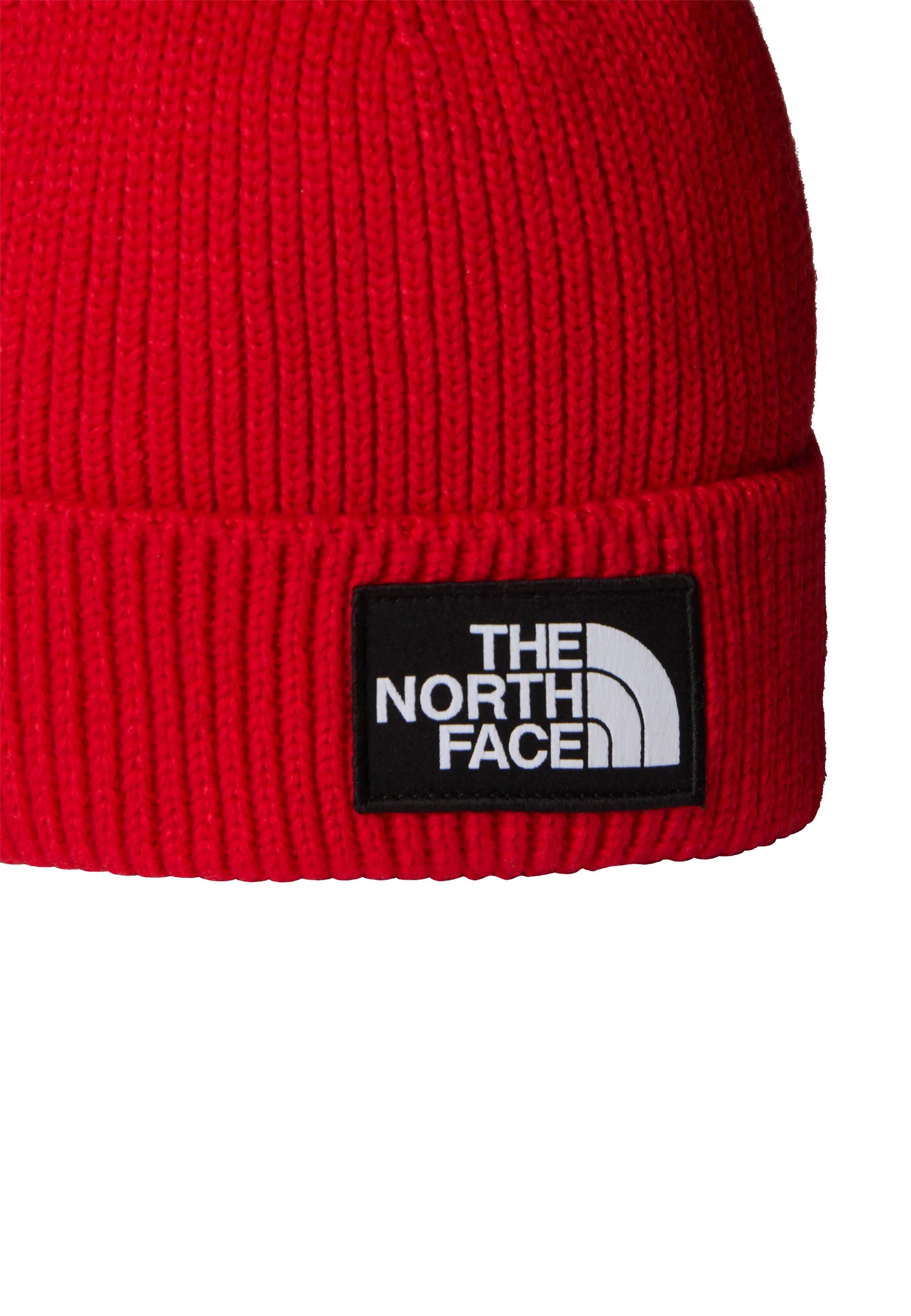 THE NORTH FACE Cuffed Beanie with Box Logo - TNF RED