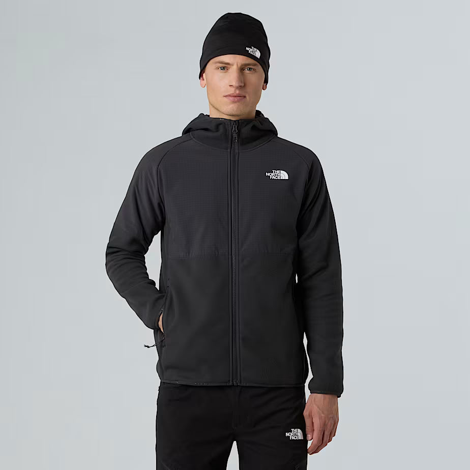 Felpa in Pile THE NORTH FACE Glacier con Cappuccio - ASPHALT GREY