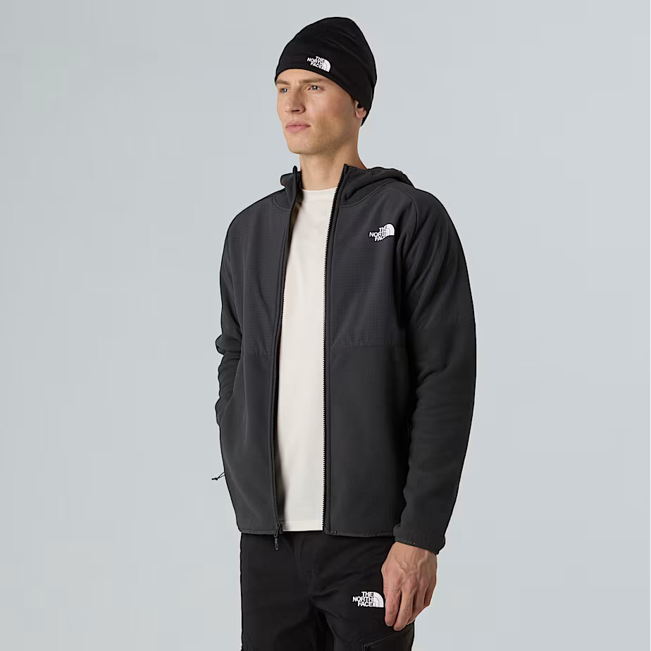 Felpa in Pile THE NORTH FACE Glacier con Cappuccio - ASPHALT GREY