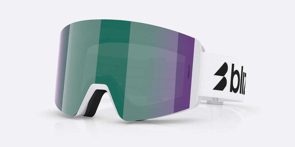 Maschera da Sci e Snowboard Matte White Brown/Green Multicolor - BLIZ G003 Nordic Light –