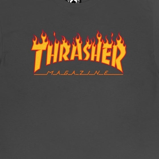 T-shirt THRASHER Flame - GRIGIO