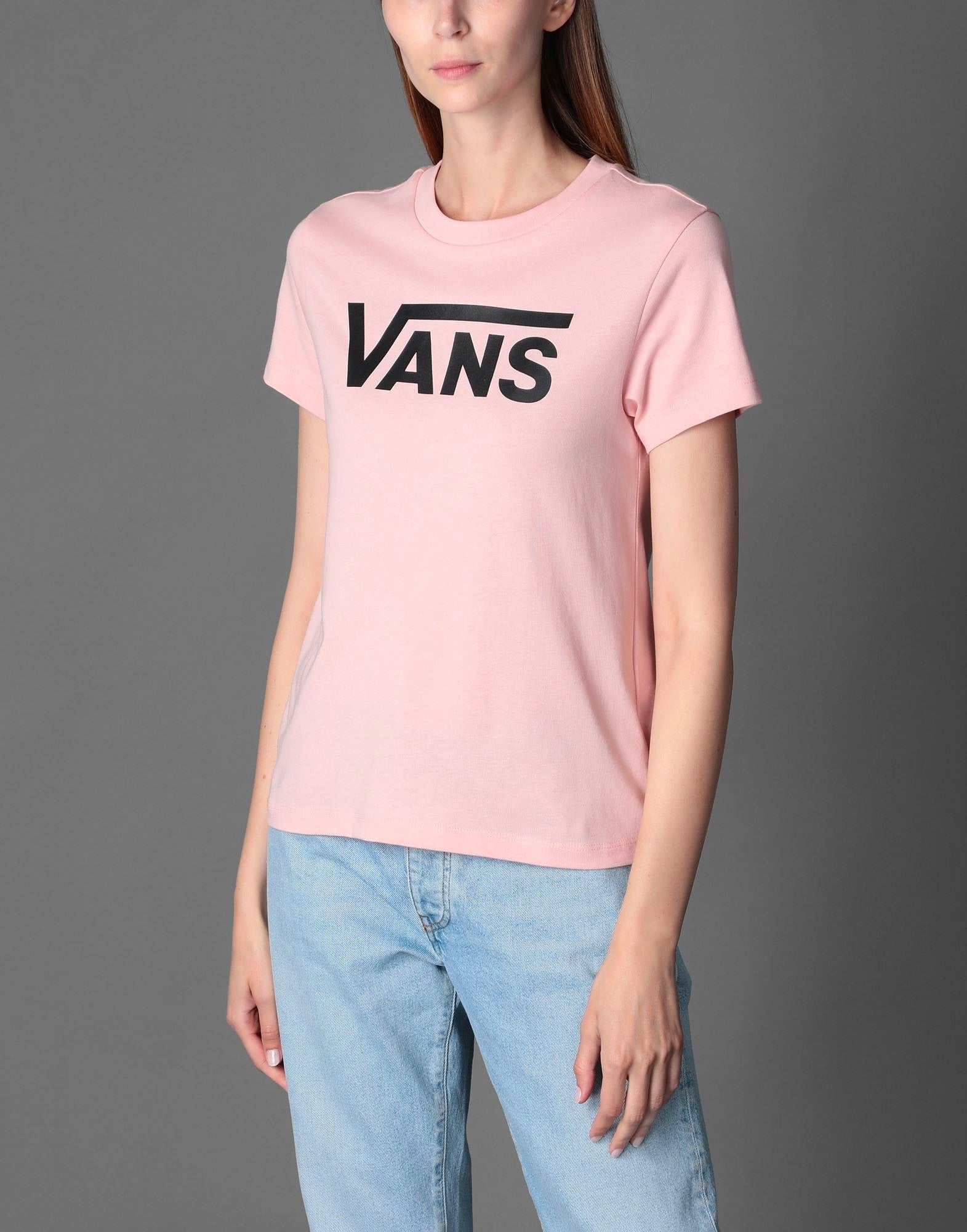 👕 Vans WM Flying V Crew T-Shirt – Maglietta Donna - Pink