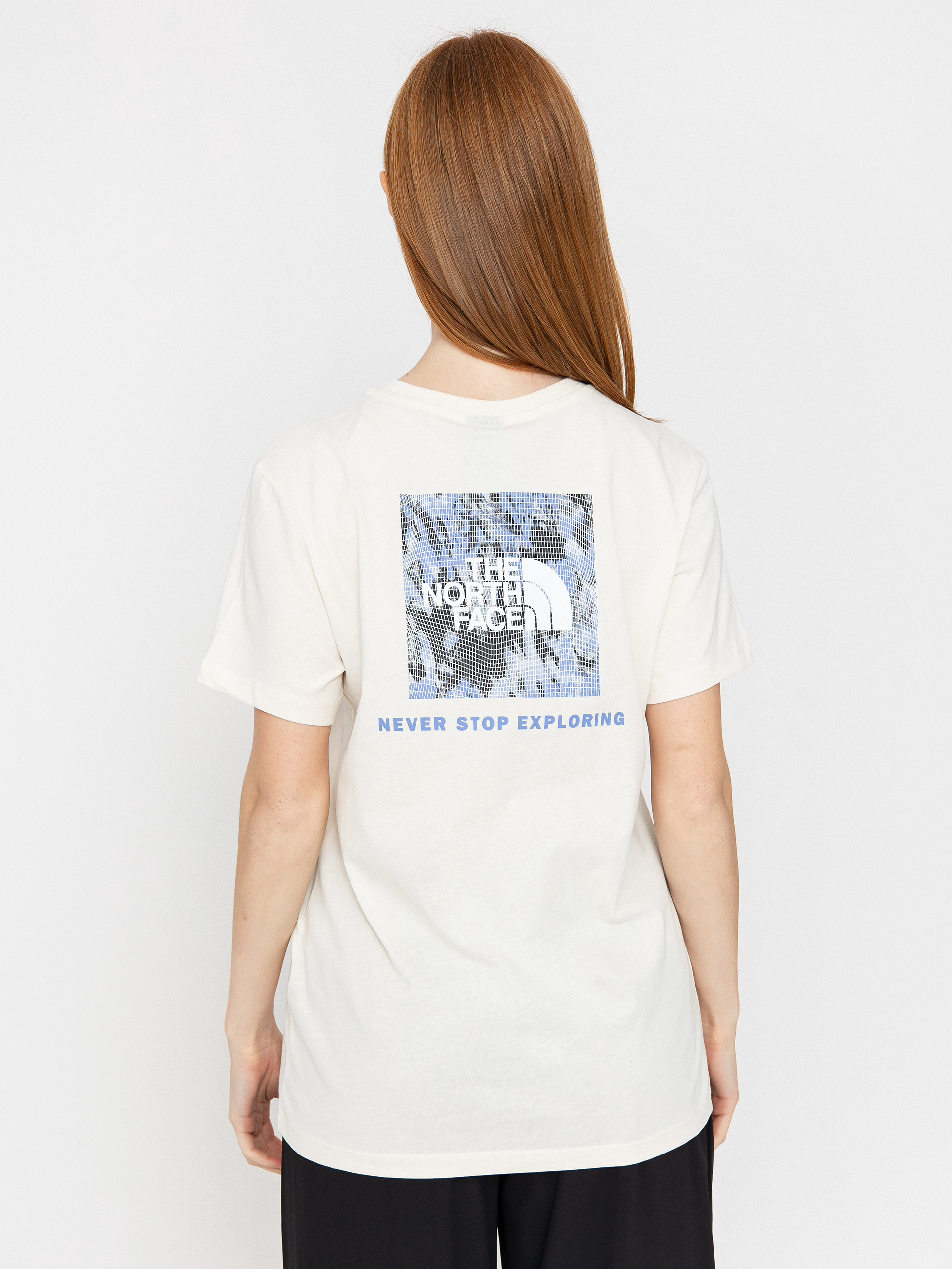 T-Shirt THE NORTH FACE Box NSE Tailgrid Infill Relaxed da Donna – White Dune/Virtual Blue