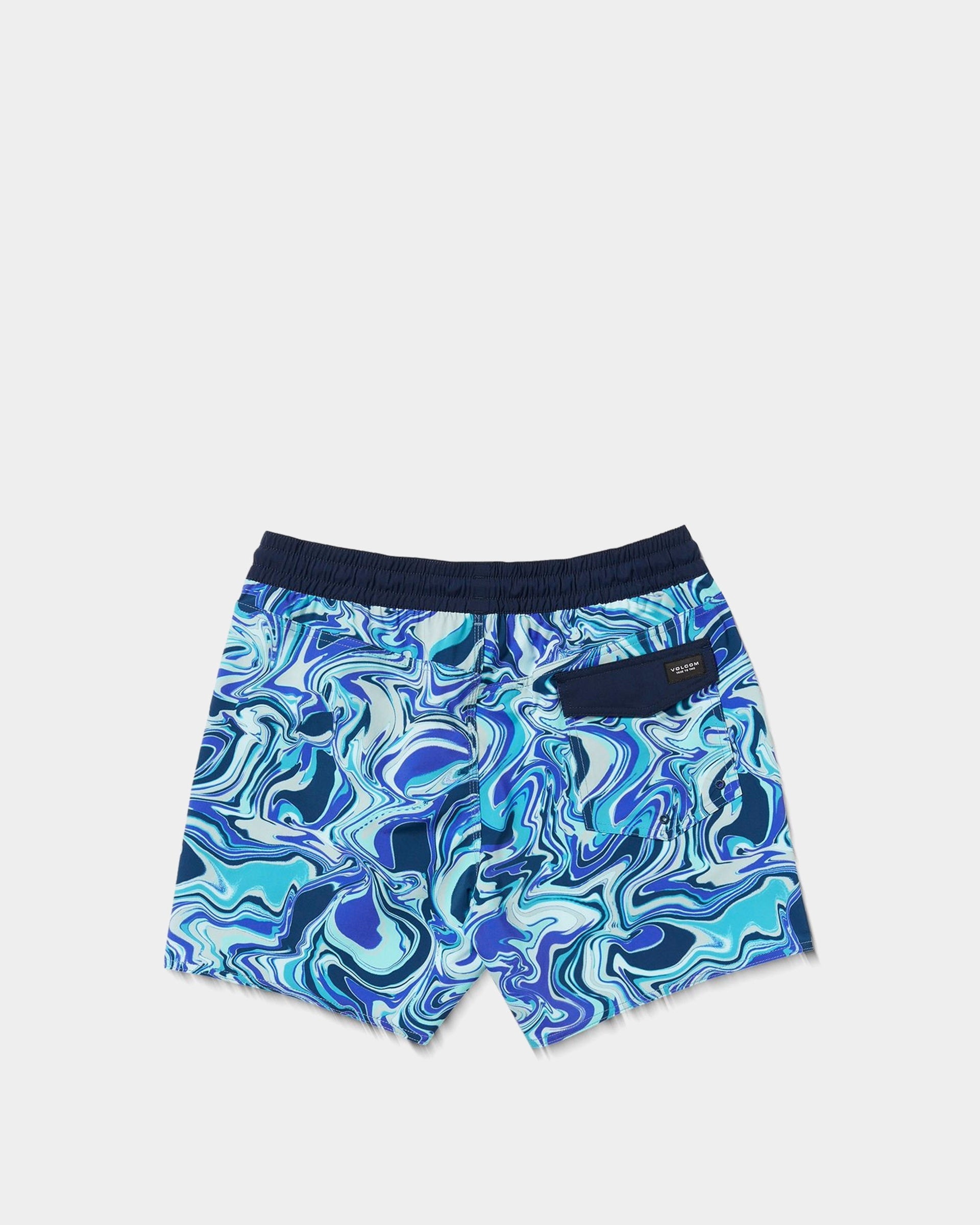 Volcom costume  Lido Print Trunk 16" Boardshort - Navy