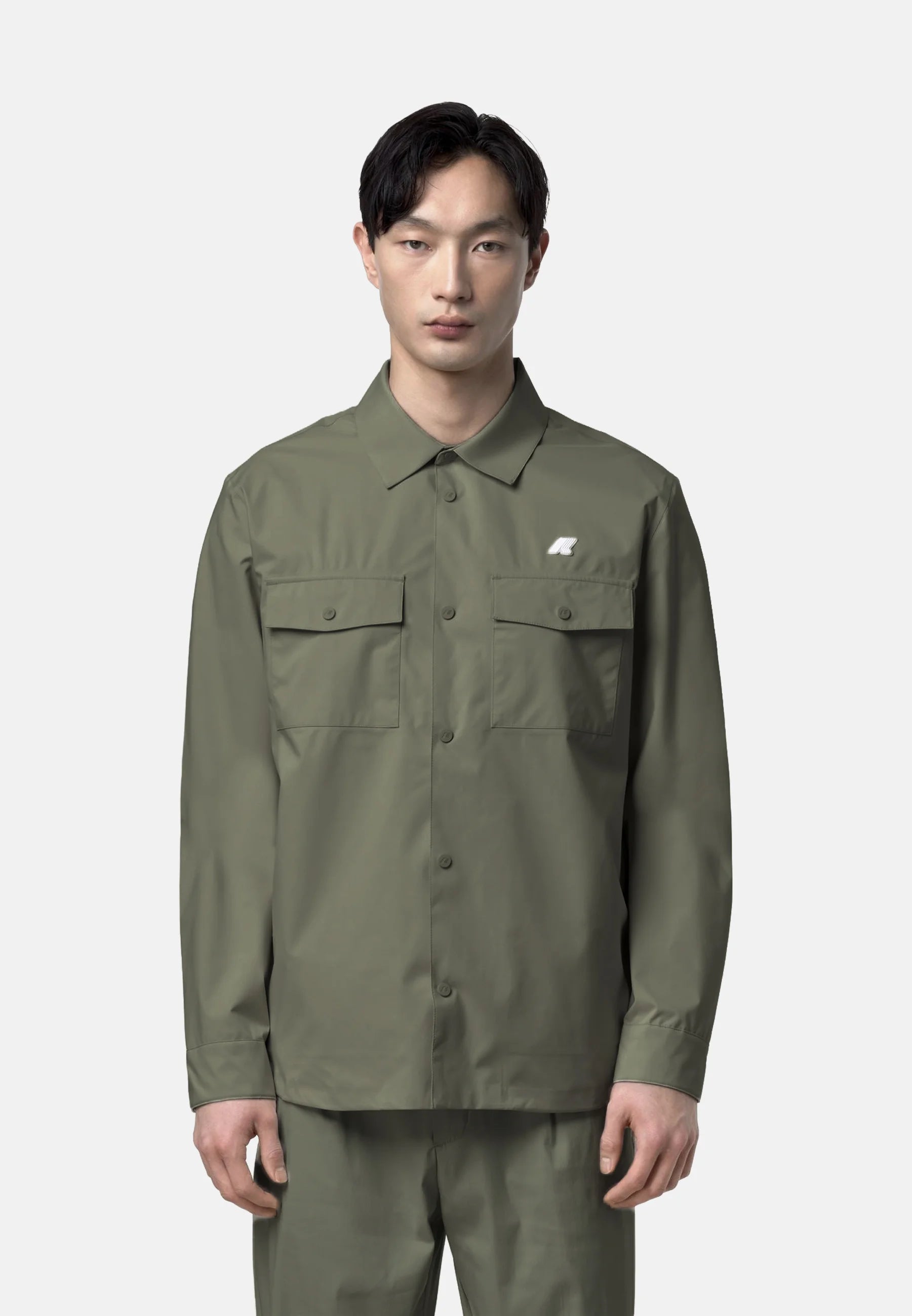 K-Way UMBERT STRETCH 2LAYERS  Green Lichen – Sovracamicia Tecnica Uomo
