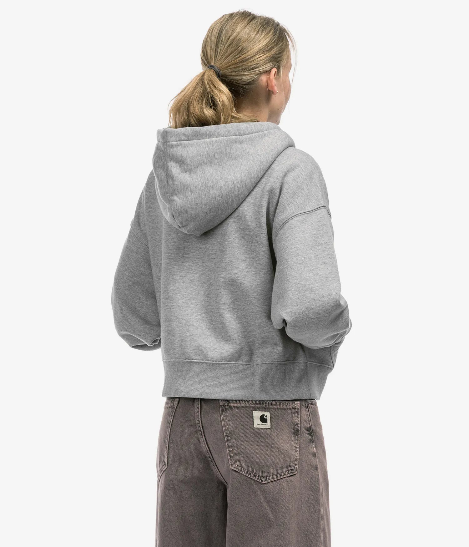 DICKIES Women's Oakport Zip Sweatshirt - HEATHER GREY