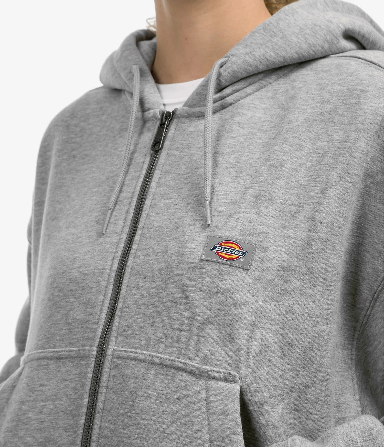 DICKIES Women's Oakport Zip Sweatshirt - HEATHER GREY