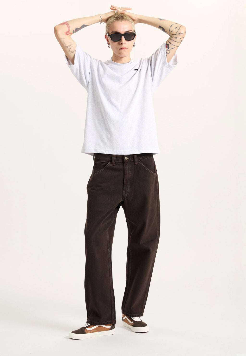 👕 Vans Loose Salton T-Shirt  –  Maglietta Oversize - Light Grey