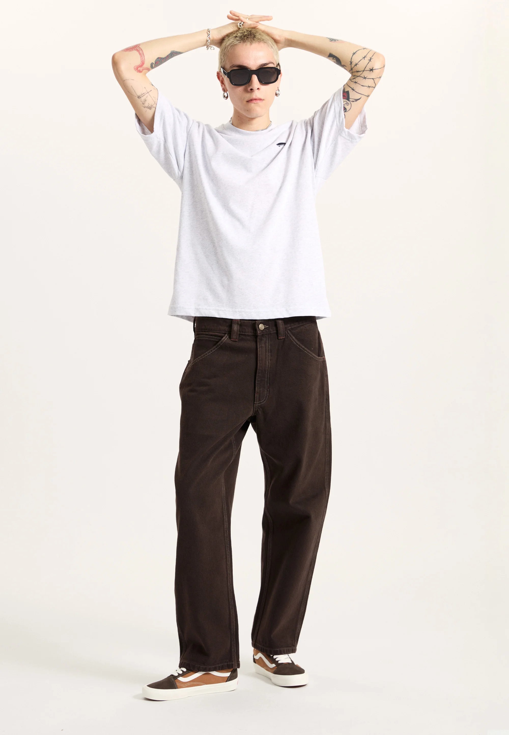 👕 Vans Loose Salton T-Shirt  –  Maglietta Oversize - Light Grey