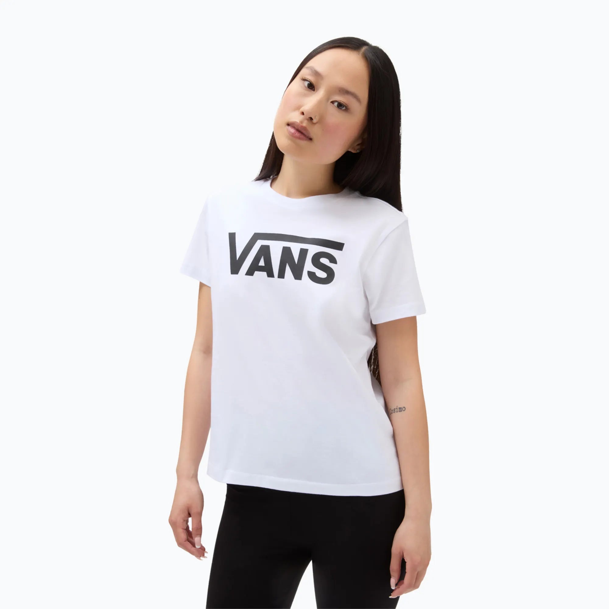 👕 Vans WM Flying V Crew T-Shirt – Maglietta Donna - White