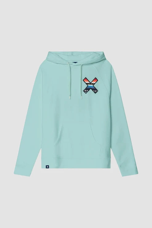 Felpa con Cappuccio in Cotone Biologico Blue Banana Unisex - Acqua