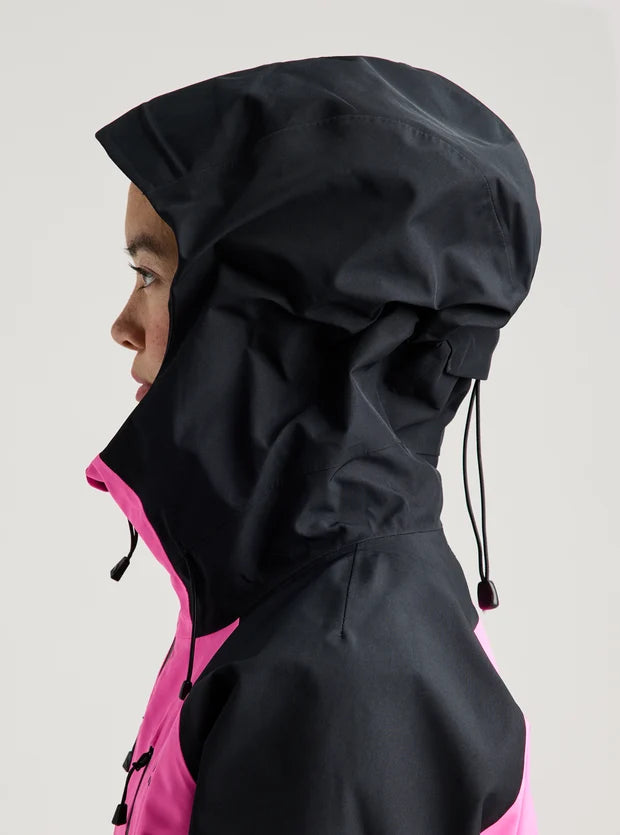 Women's Burton Reserve GORE-TEX 2L Jacket - True Black / Shockwave Pink