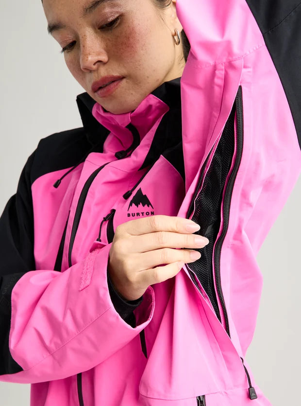 Women's Burton Reserve GORE-TEX 2L Jacket - True Black / Shockwave Pink