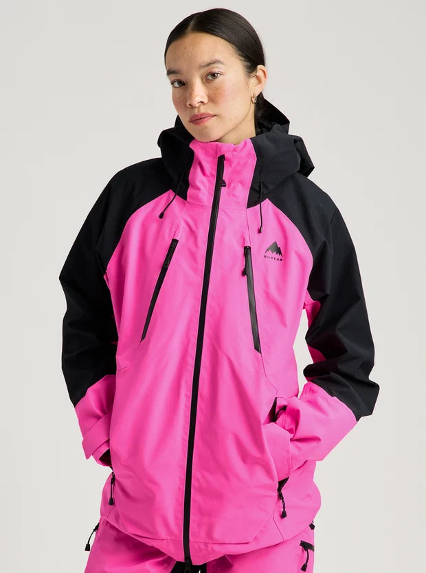 Women's Burton Reserve GORE-TEX 2L Jacket - True Black / Shockwave Pink