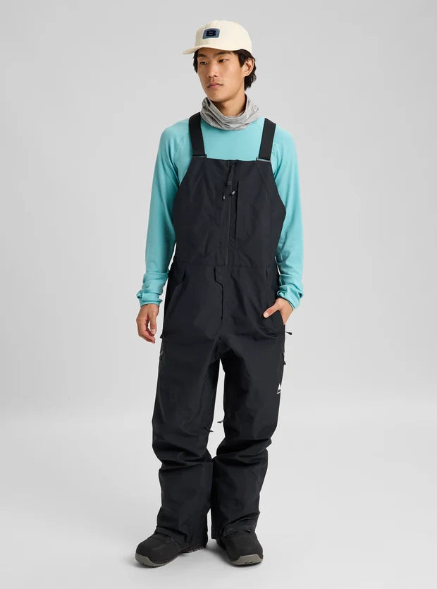 Burton Reserve GORE-TEX 2L Bib Pants – Salopette Snowboard Uomo Impermeabile - Black