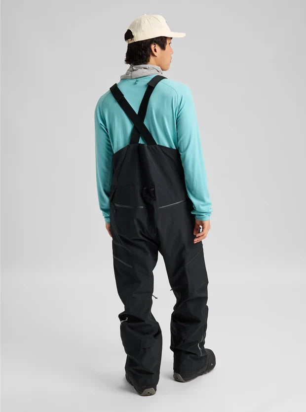 Burton Reserve GORE-TEX 2L Bib Pants – Salopette Snowboard Uomo Impermeabile - Black