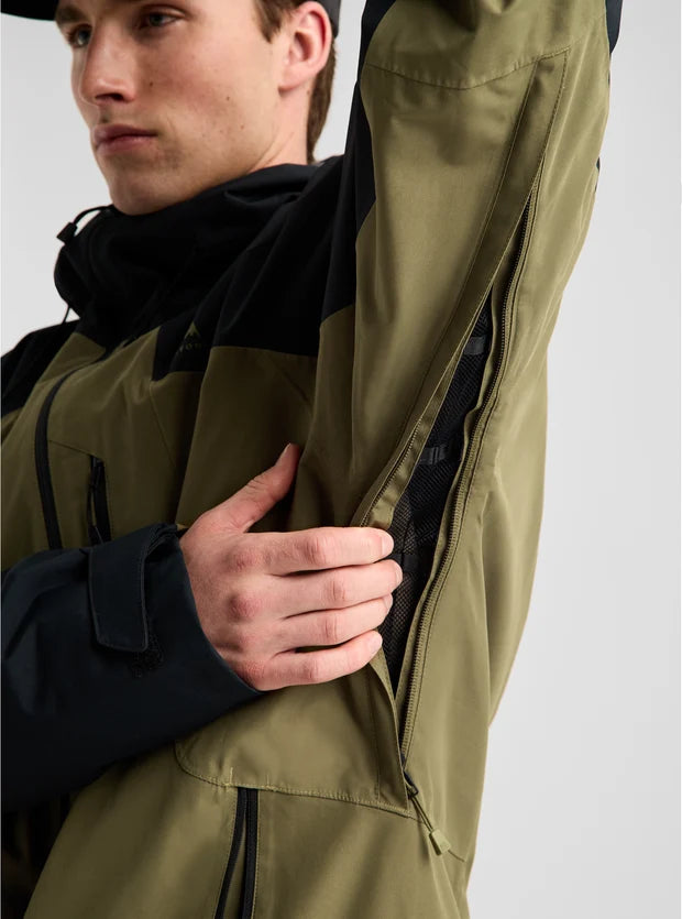 Burton Men's Reserve 2L Jacket - True Black / Dried Moss