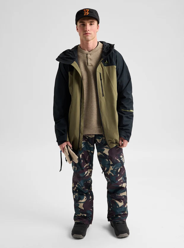 Burton Men's Reserve 2L Jacket - True Black / Dried Moss