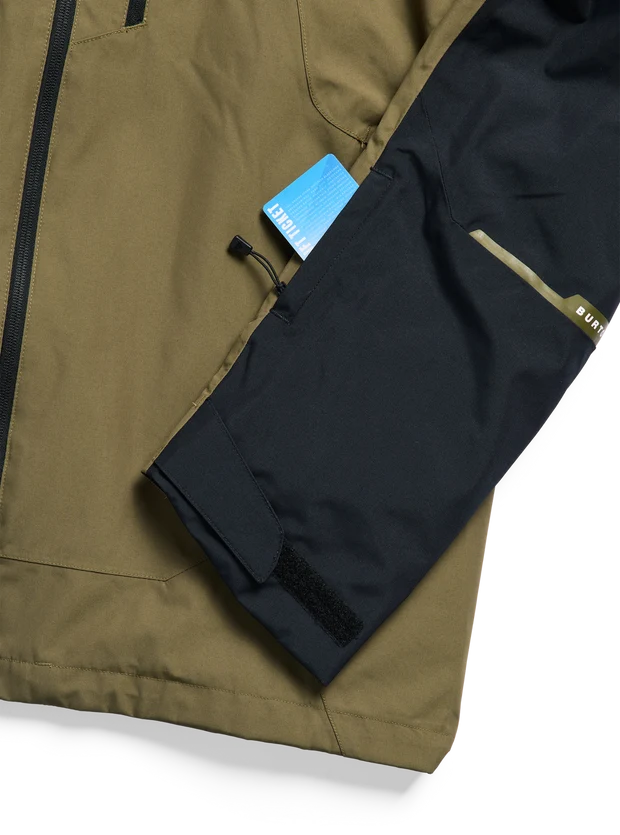 Burton Men's Reserve 2L Jacket - True Black / Dried Moss