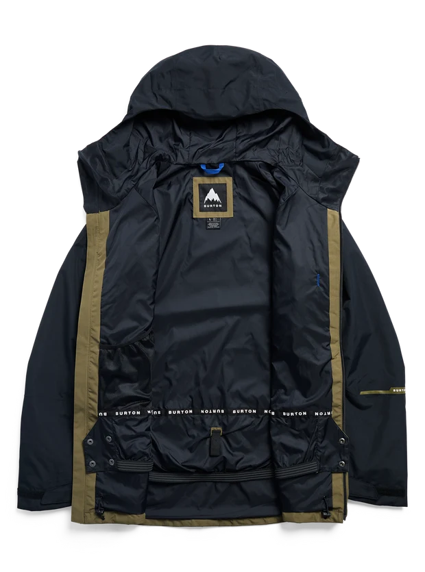 Burton Men's Reserve 2L Jacket - True Black / Dried Moss