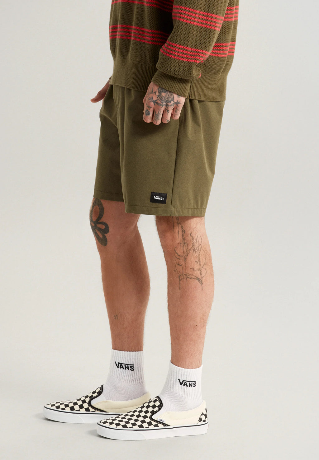 🩳 Vans Range Relaxed Elastic Shorts – Pantaloncini Unisex Relaxed Fit - Moss  Olive