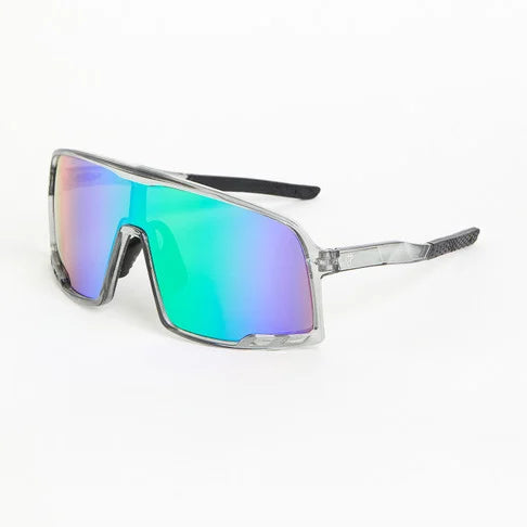 🕶️ CHPO Henrik Sunglasses  - Transparent Grey - Rainbow Mirror