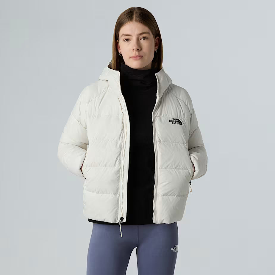 THE NORTH FACE Women's Hyalite Hooded Down Jacket - WHITE DUNE