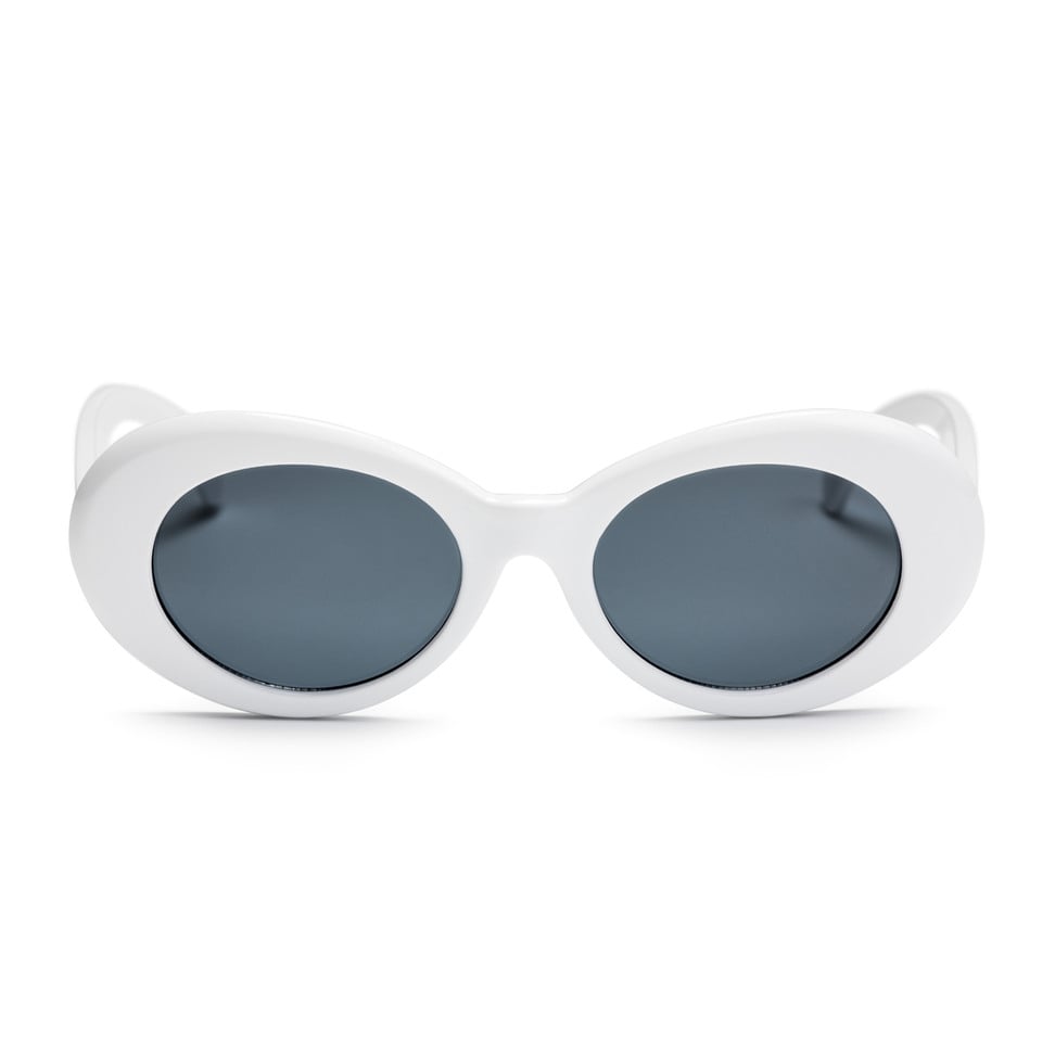 CHPO Frances Sunglasses – WHITE / BLACK Lenses