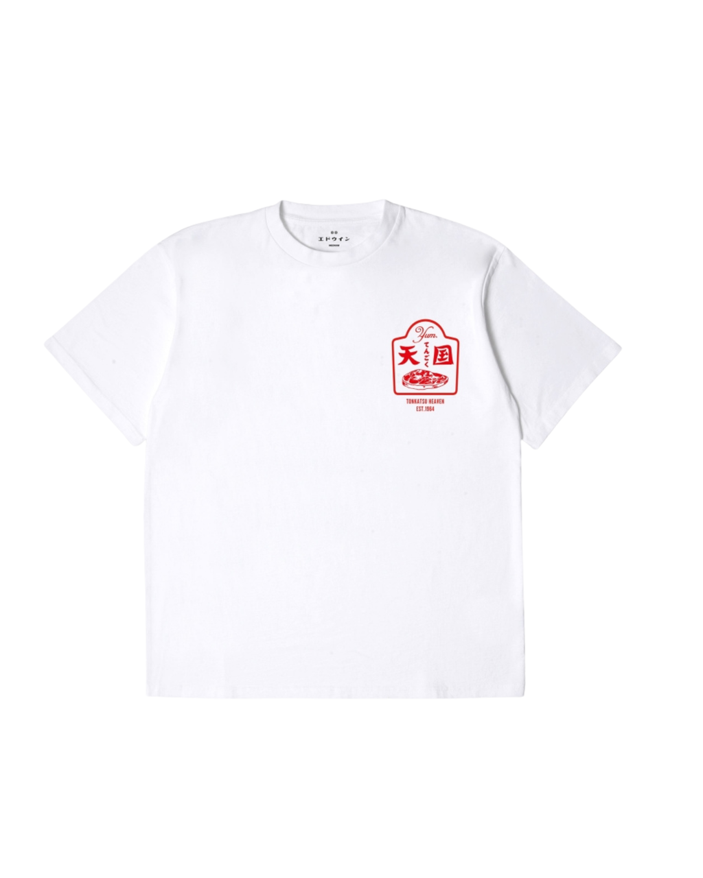 T-shirt EDWIN Tonkatsu White Garment Washed