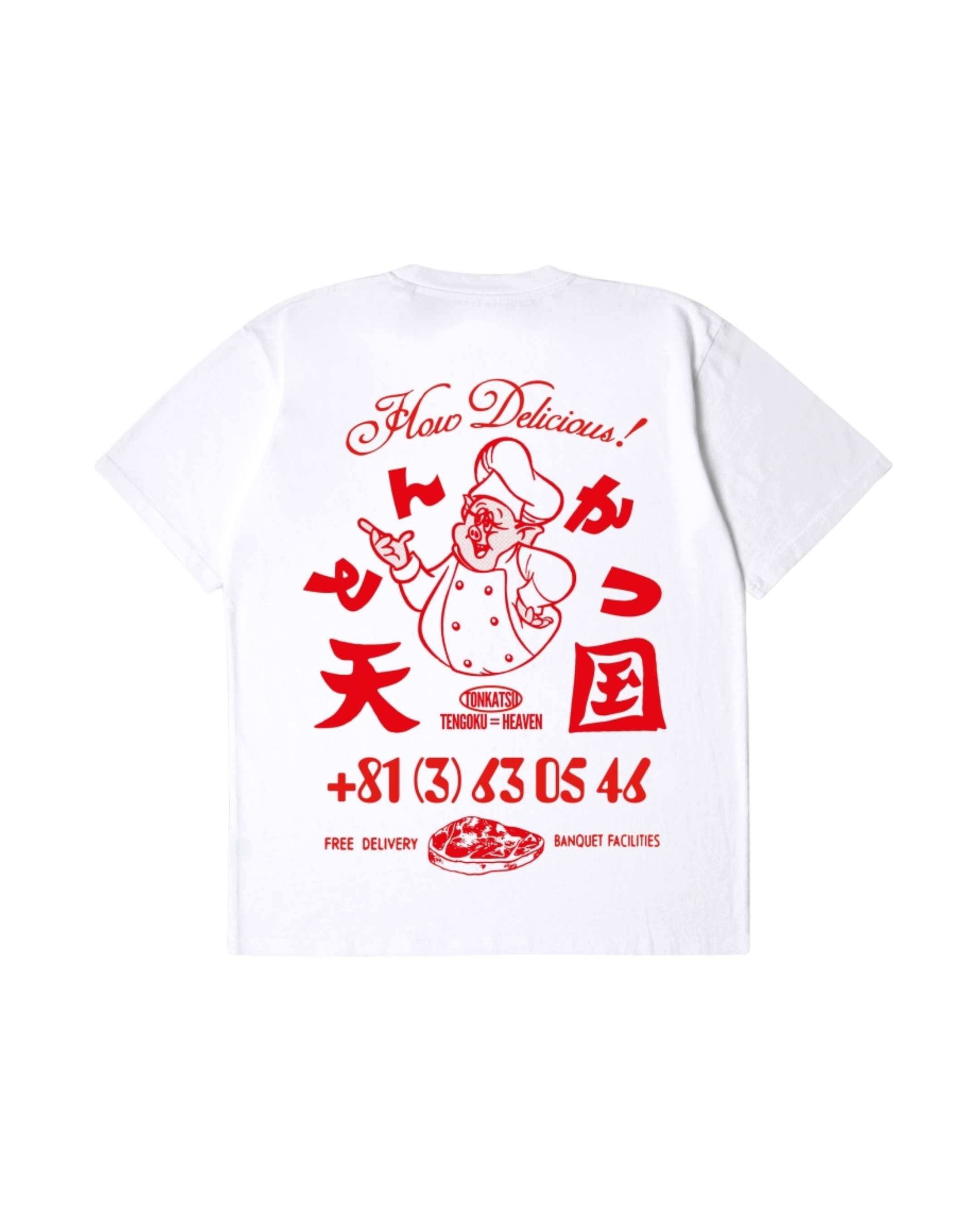 T-shirt EDWIN Tonkatsu White Garment Washed