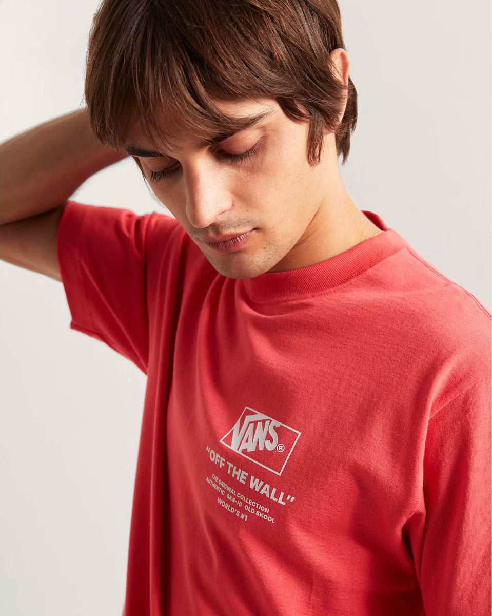 👕 Vans Stacked Hi Print T-Shirt - Crimson Haze