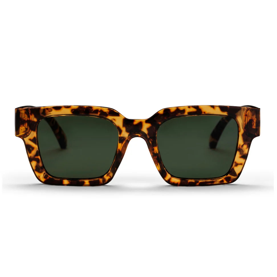 🕶️ CHPO Max Sunglasses - Leopard - Lens Color Green