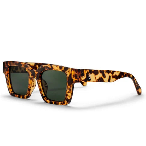 🕶️ CHPO Max Sunglasses - Leopard - Lens Color Green