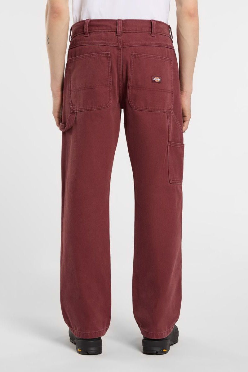 DICKIES Canvas Carpenter Regular Pants - BORDEAUX