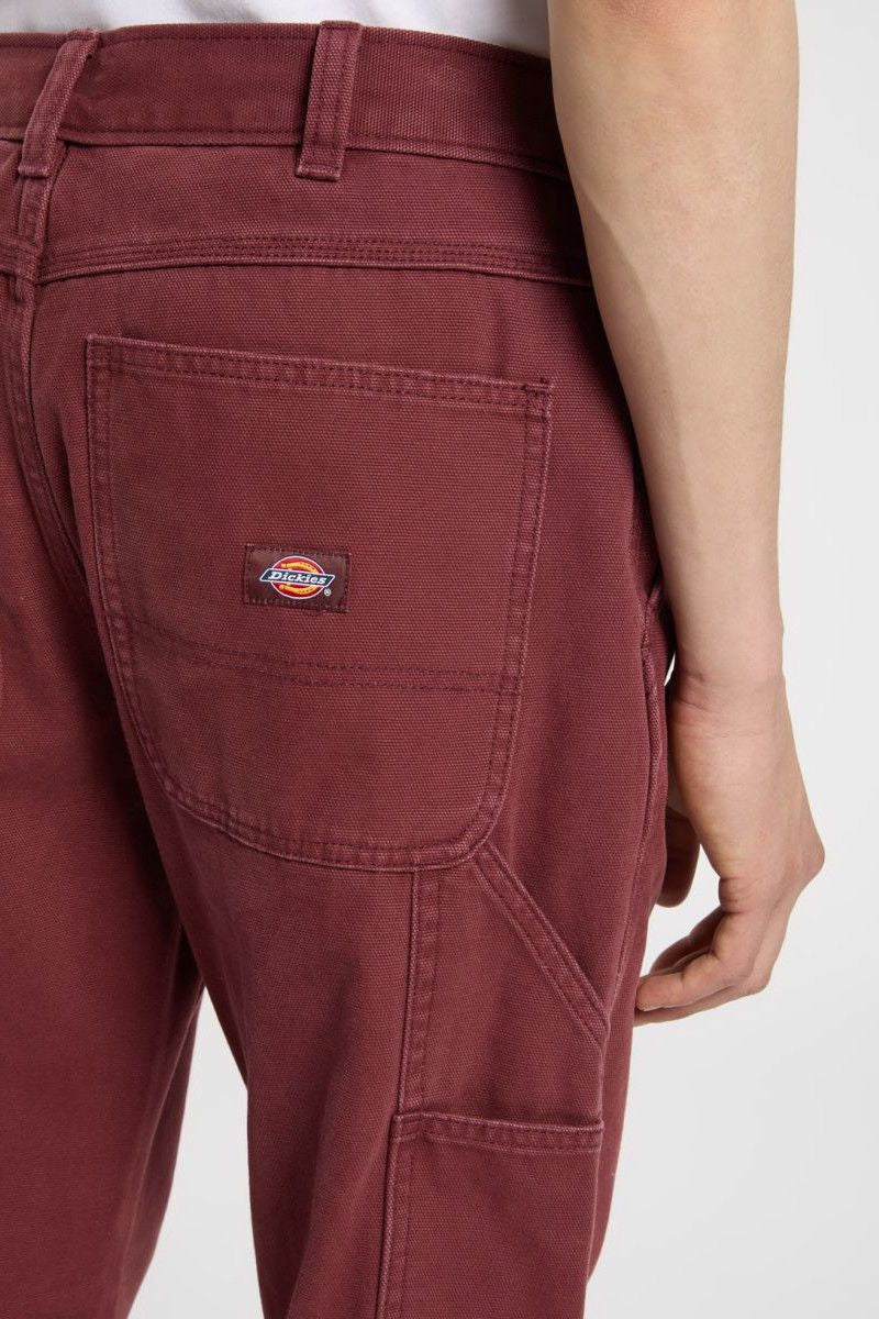 DICKIES Canvas Carpenter Regular Pants - BORDEAUX