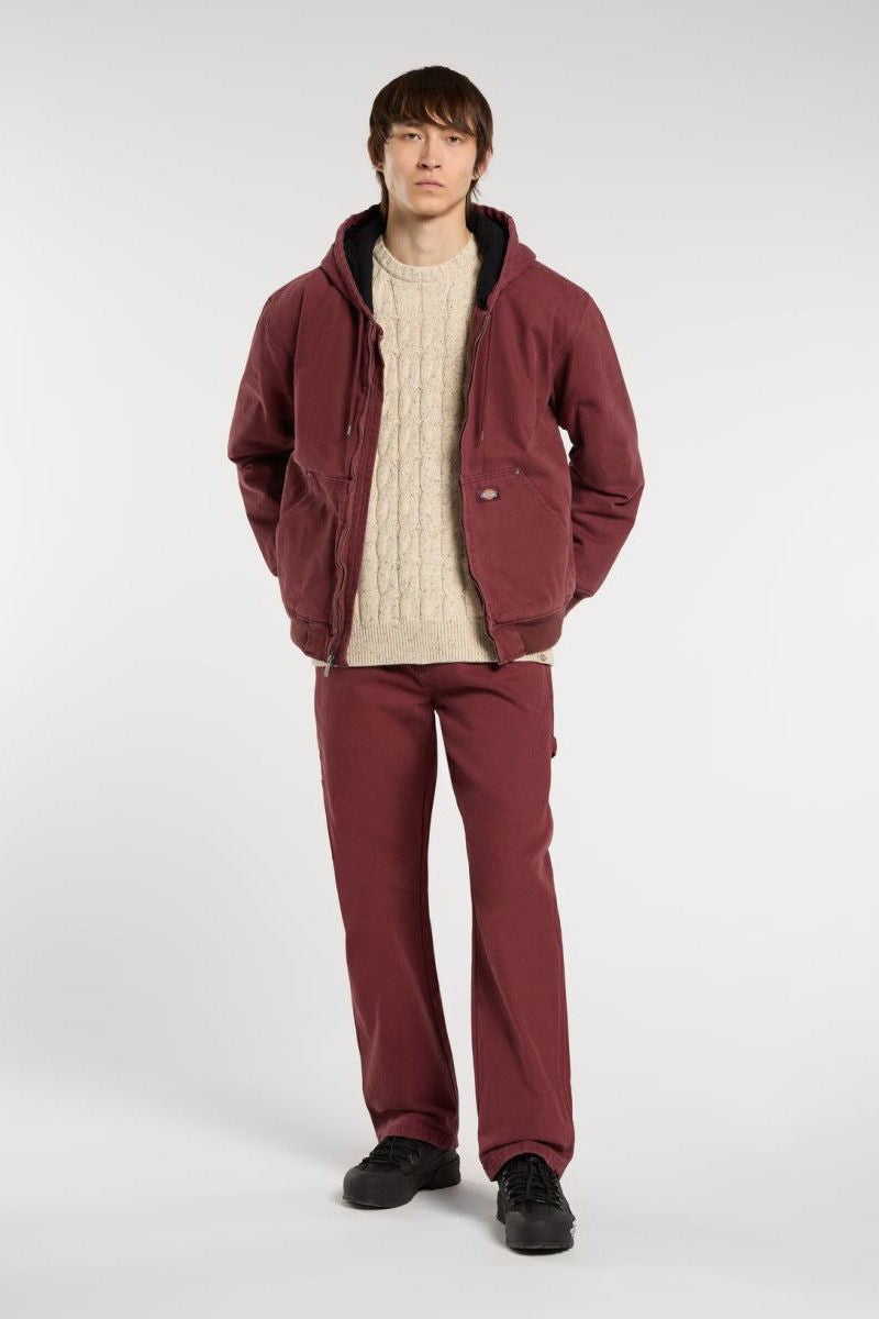 DICKIES Canvas Carpenter Regular Pants - BORDEAUX