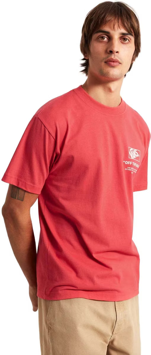👕 Vans Stacked Hi Print T-Shirt - Crimson Haze