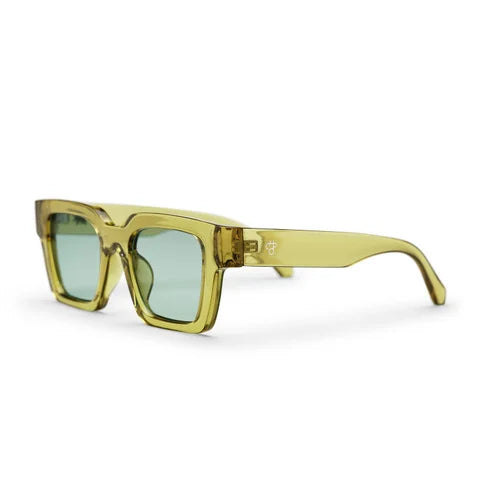 🕶️ CHPO Max Sunglasses - transparent Olive - Lens Color Green