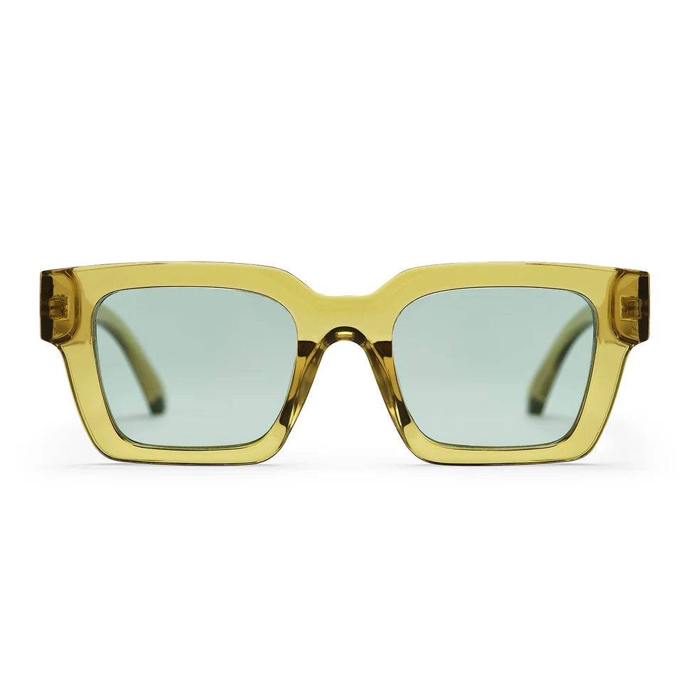 🕶️ CHPO Max Sunglasses - transparent Olive - Lens Color Green
