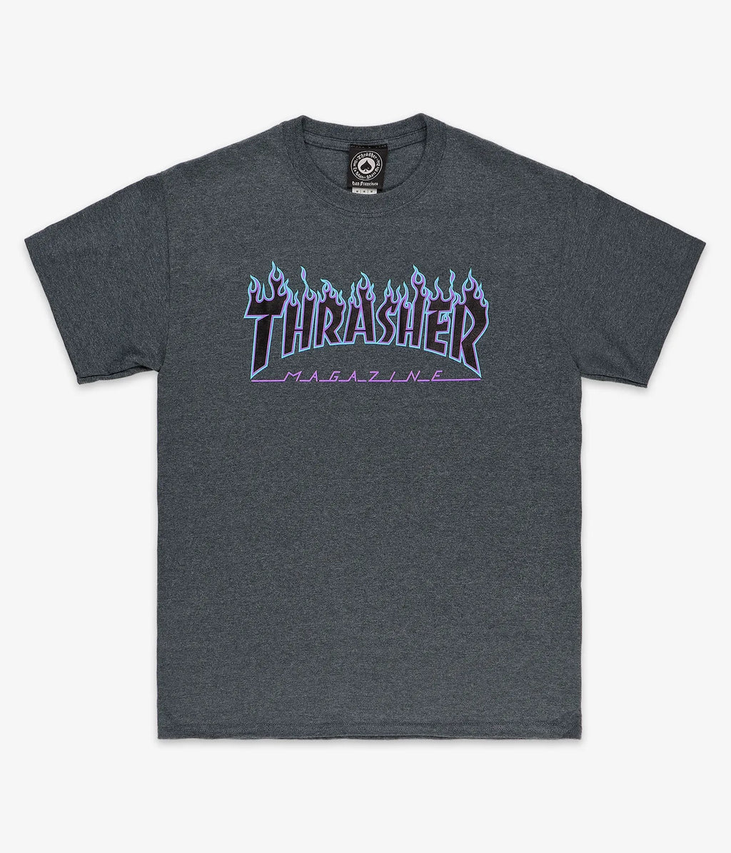 T-shirt THRASHER Flame - GRIGIO MELANGE