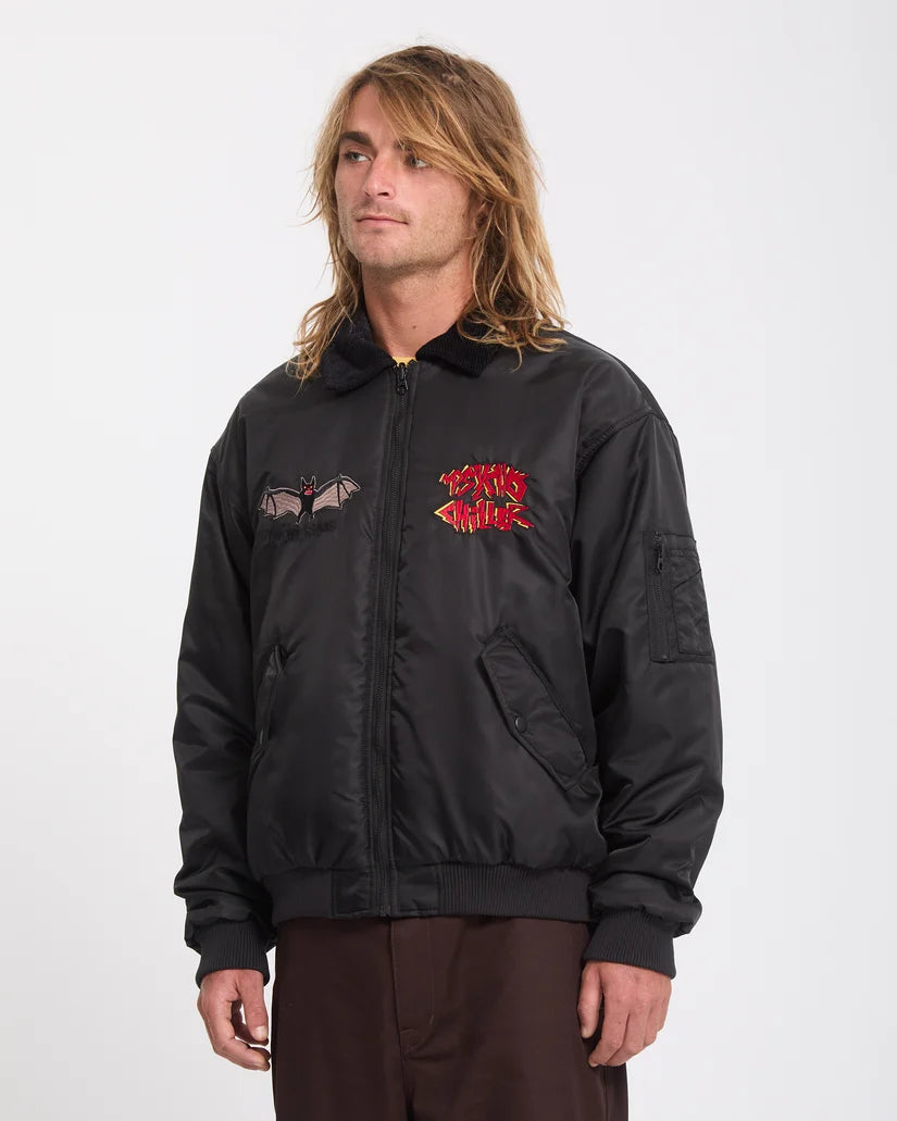 Volcom Ozzy Reversible Bomber Jacket – Black