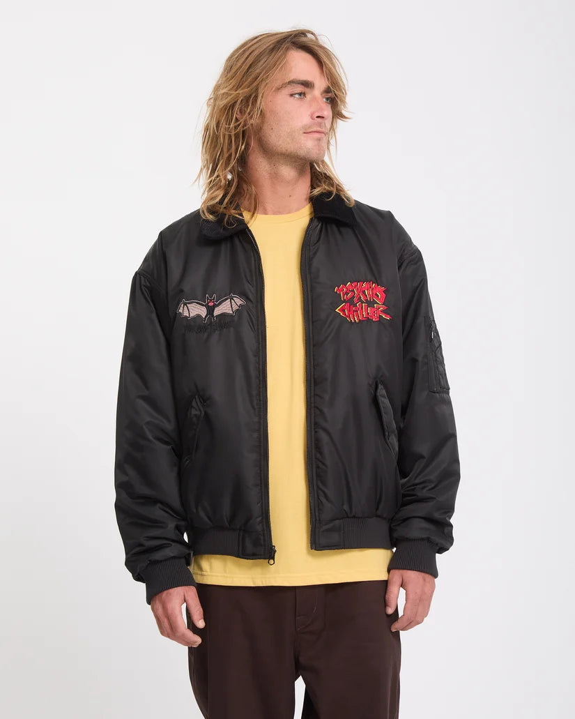 Volcom Ozzy Reversible Bomber Jacket – Black