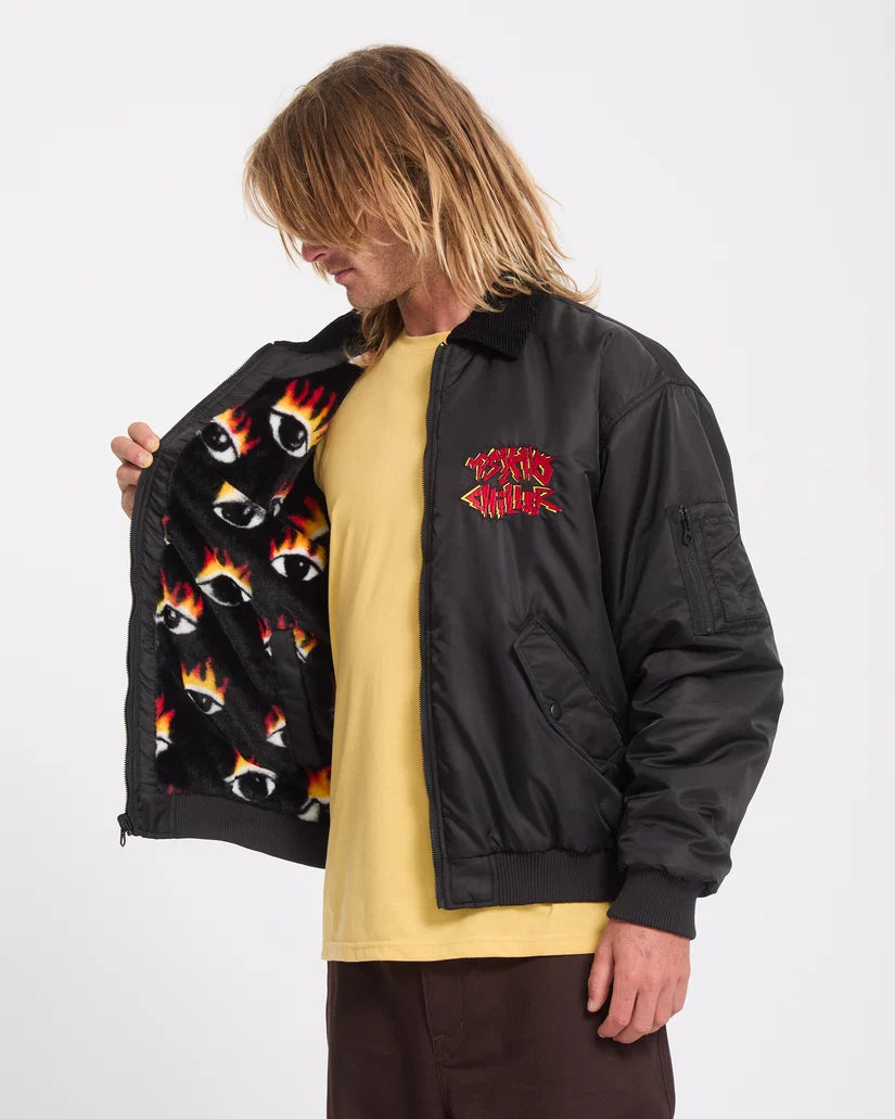 Volcom Ozzy Reversible Bomber Jacket – Black