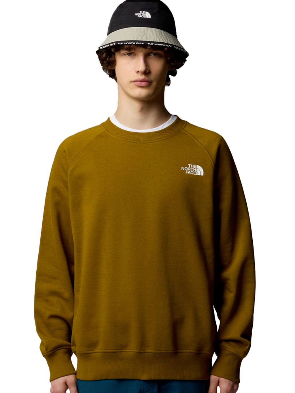 Felpa girocollo The North Face raglan boxnse crew moss green
