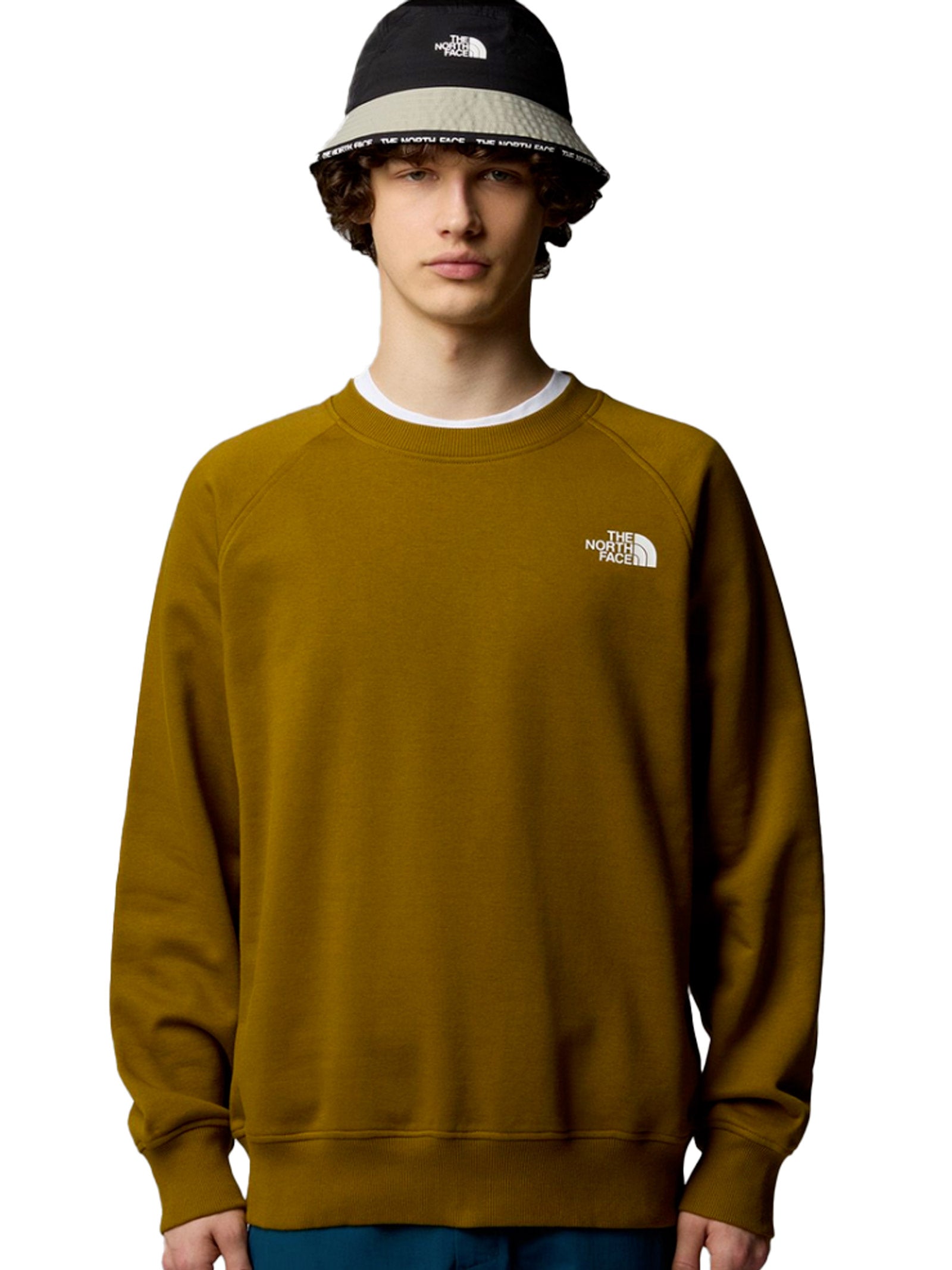 Felpa girocollo The North Face raglan boxnse crew moss green