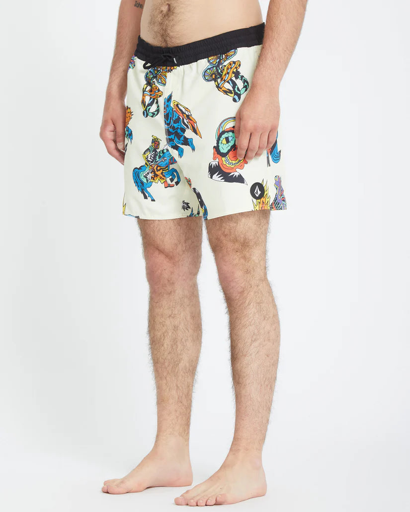 Volcom Costume Bob Mollema Trunk 16" Boardshort - LIGHT BEIGE