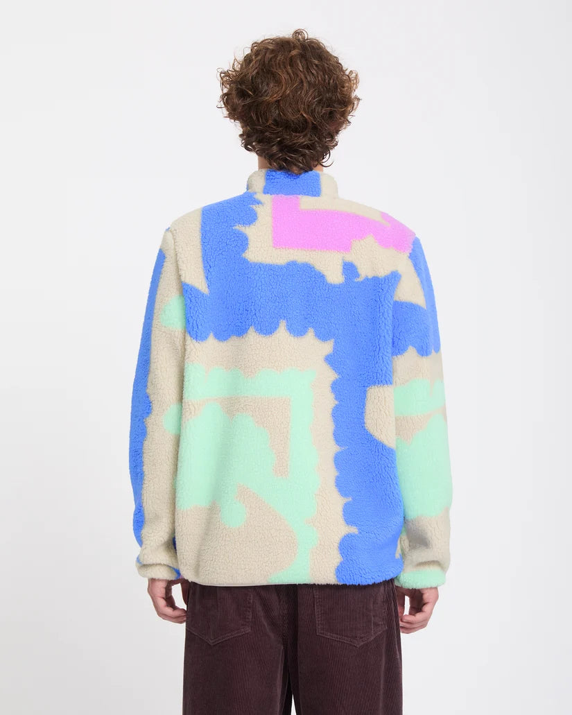 Volcom Carrau Fuzzar Zip Sherpa Jacket – Multi